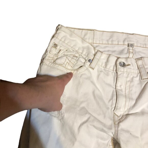 Vintage True Religion Jeans Size 38 STRAIGHT White - Picture 6 of 12